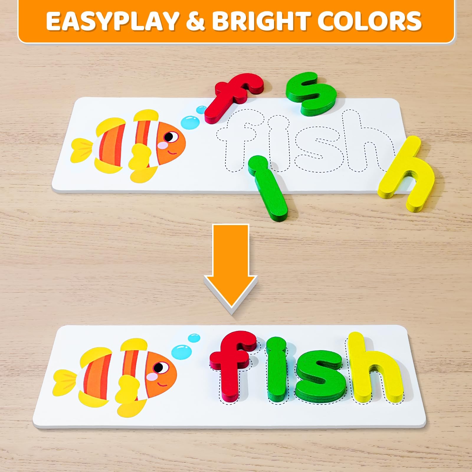 Alphabet ABC Learning Educational Toys for 3 4 5 Years Old Boys Girls, Wooden…