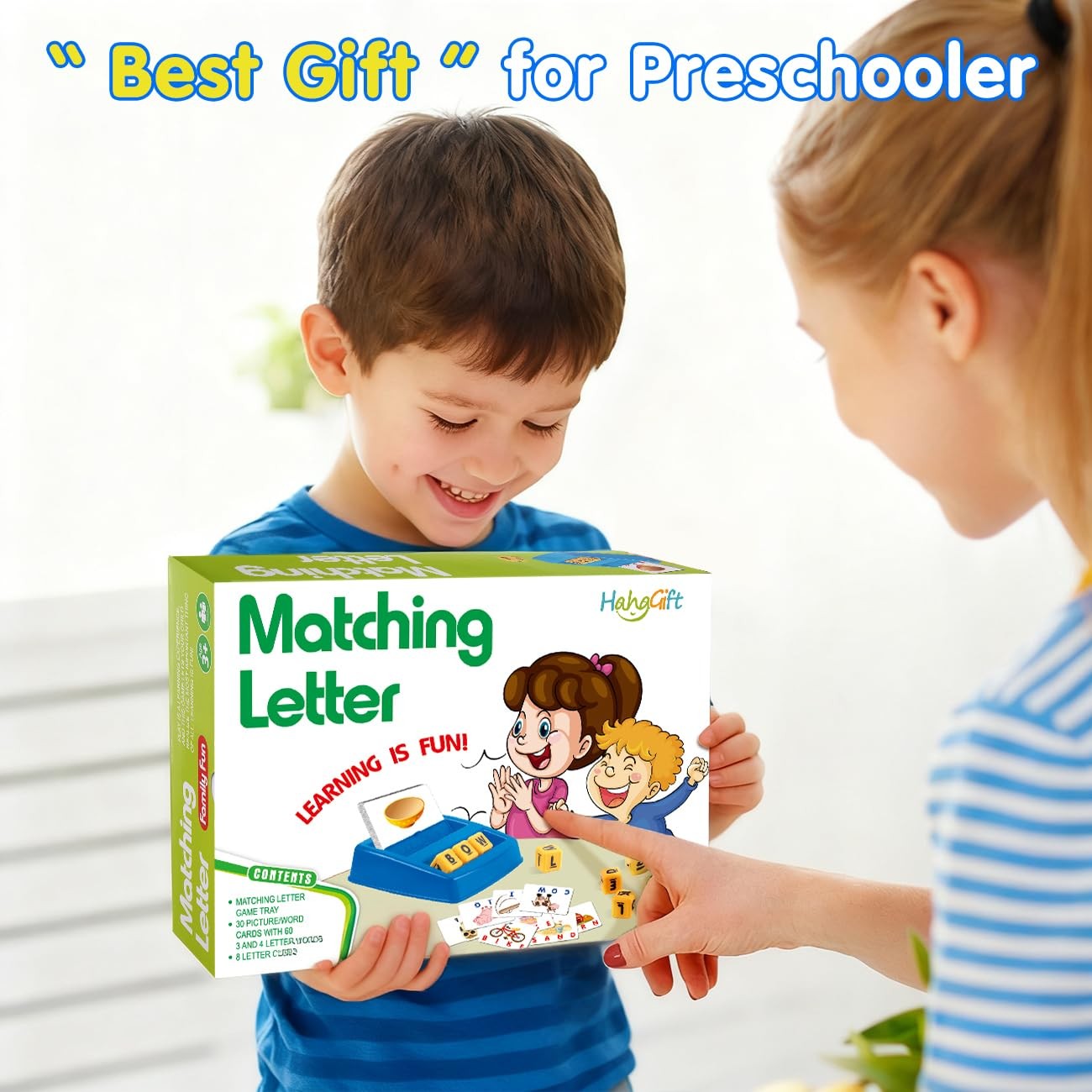 HahaGift Educational Toys for 3-5 Year Old Boy Girl Gifts, Medium, Blue