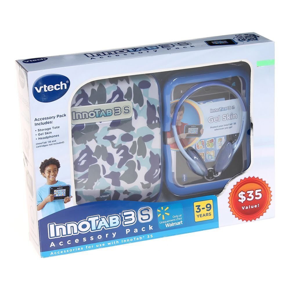 VTech Innotab 3s Accessory Pack – Storage Tote, Gel Skin & Headphones – NEW