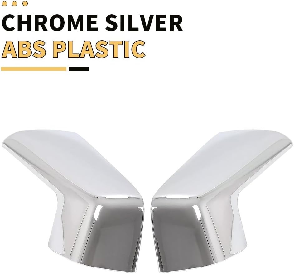 Chrome ABS Mirror Covers for 2019 2020 2021 2022 2023 2024 2025 Chevy Silverad..