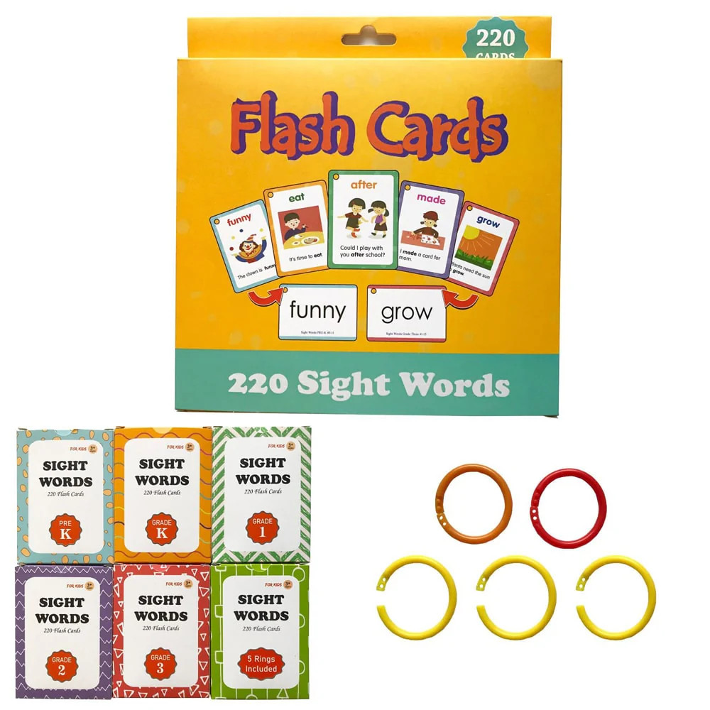 220 Sight Word Flash Cards For Preschooler And Up