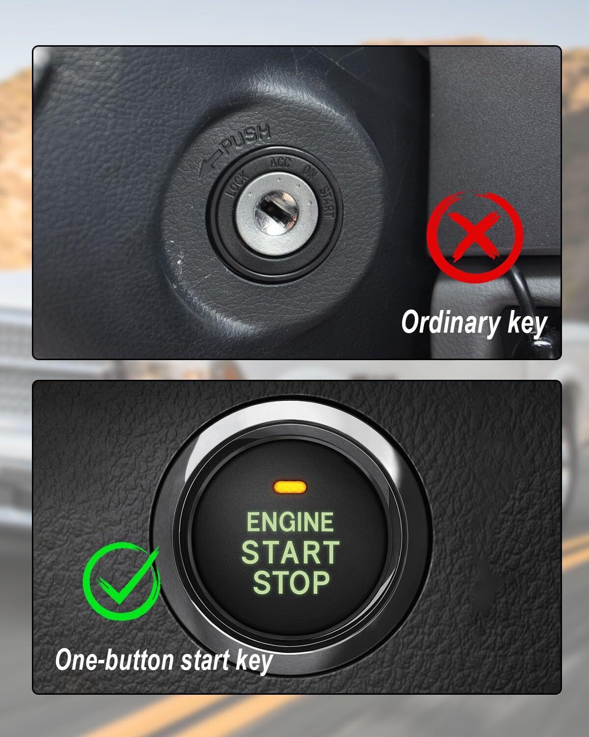6 Buttons Smart Remote Key Fit for Dodge Ram 1500 Pickup 2019-2022, Keyless