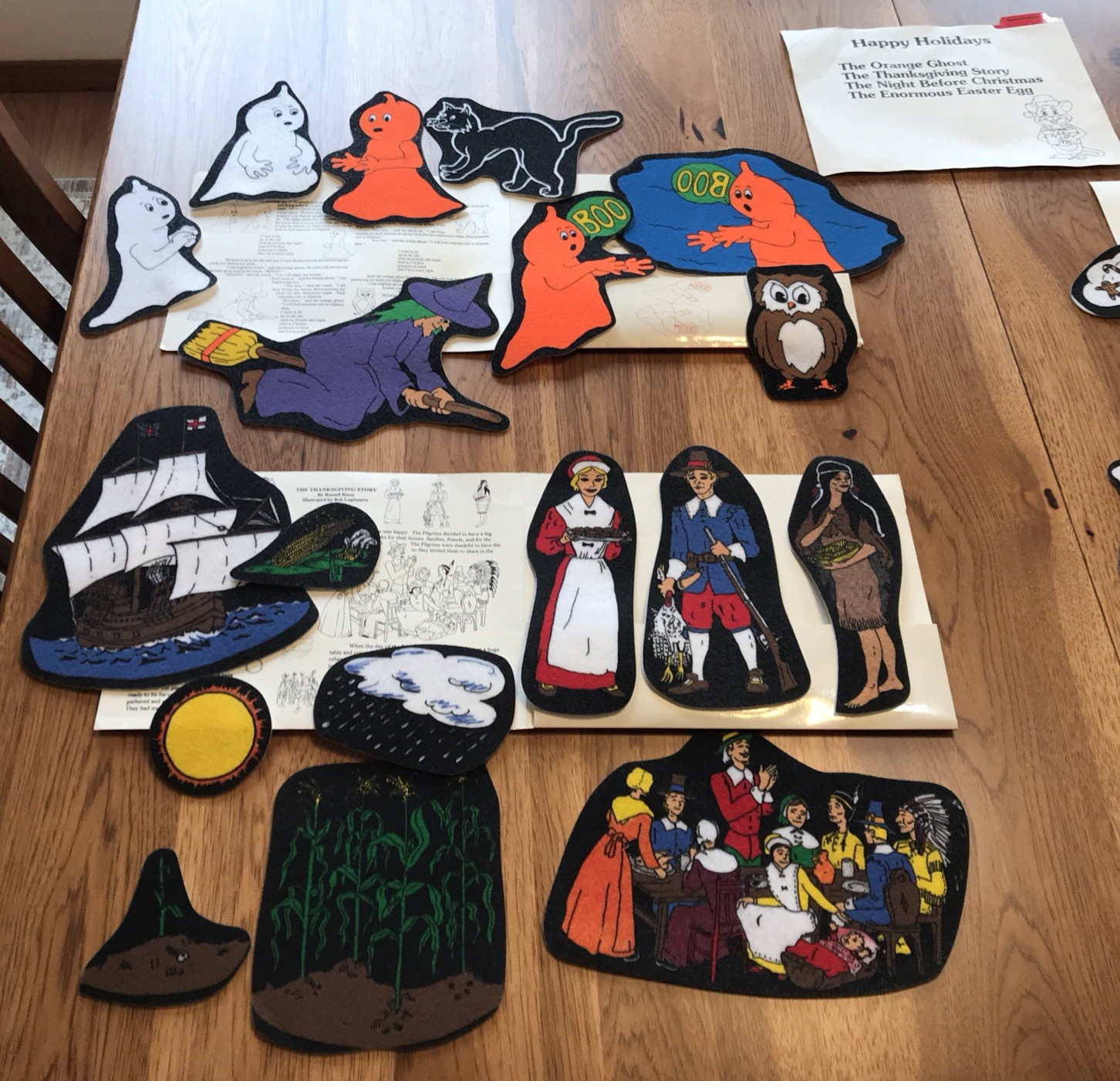 Vintage Felt Storyboard 32 Sets Holiday/Nursery Rhymes/Fables/Fariy Tales