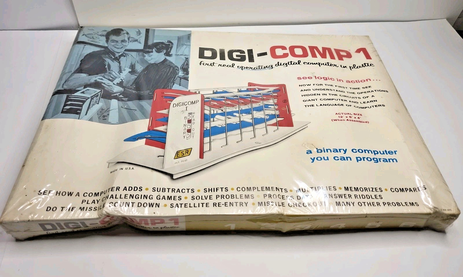 ESR Digi-Comp 1 Binary Plastic Computer Model Kit Sealed New In Box STEM