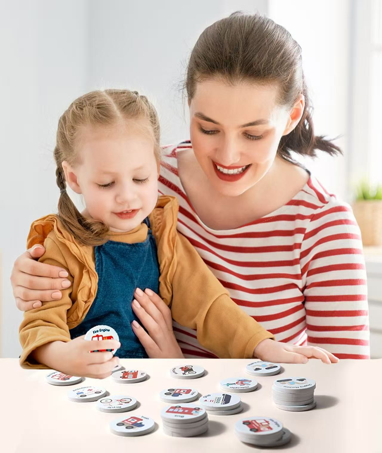 Abida Wooden Memory Matching Game for Kids, 24PCS Dino Match Cards, Educational
