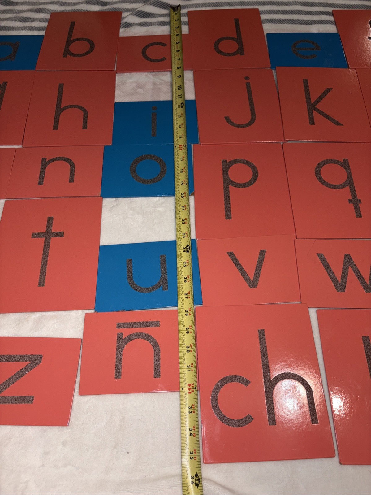 Montessori Sandpaper Letters & Numbers Print Sensorial Tactile Visual Nienhuis