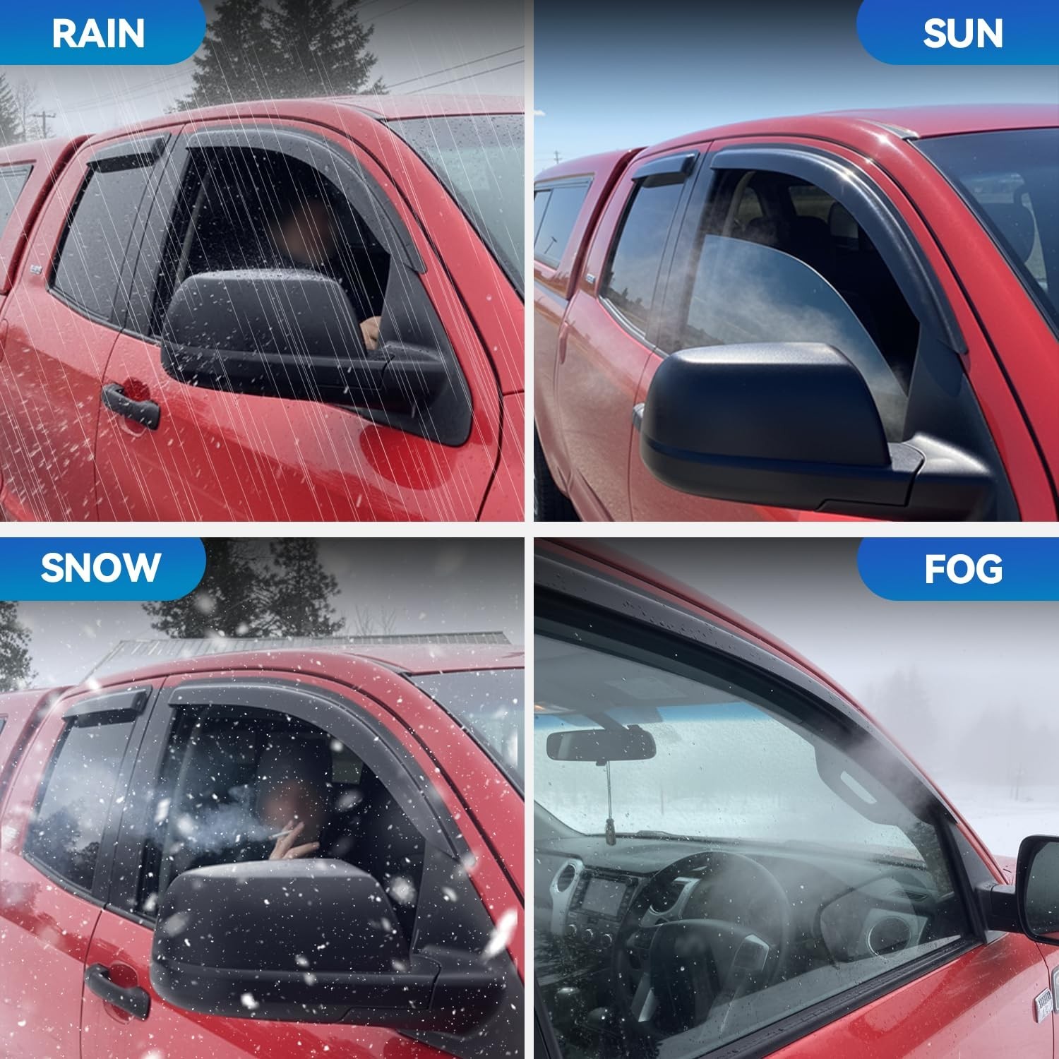 Window Visors Rain Guards for 2020-2026 Chevy Silverado/GMC Sierra 2500HD/350…
