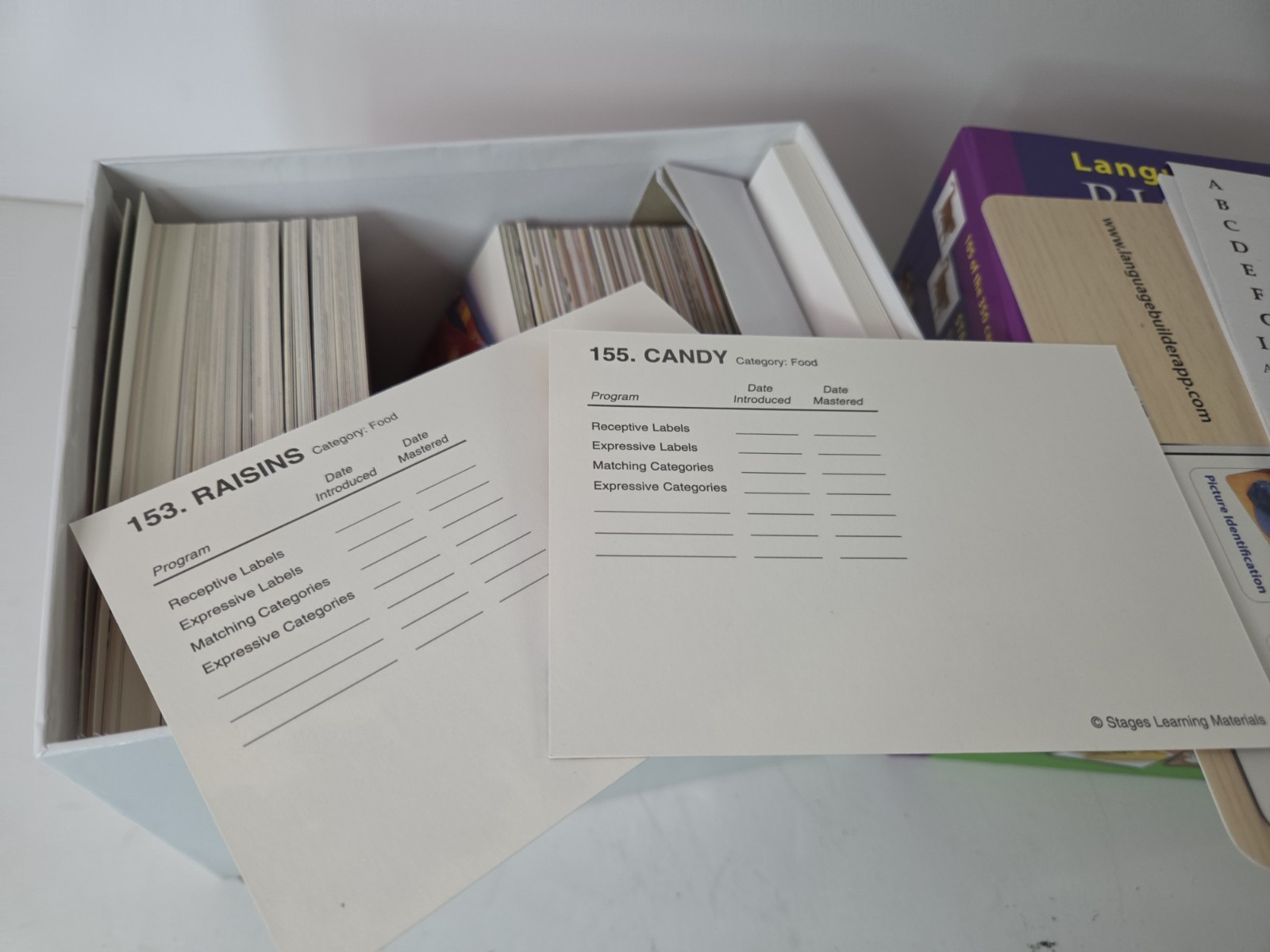 *Incomplete Stages Language Builder Picture Cards ~250 Noun Flash Cards Learning