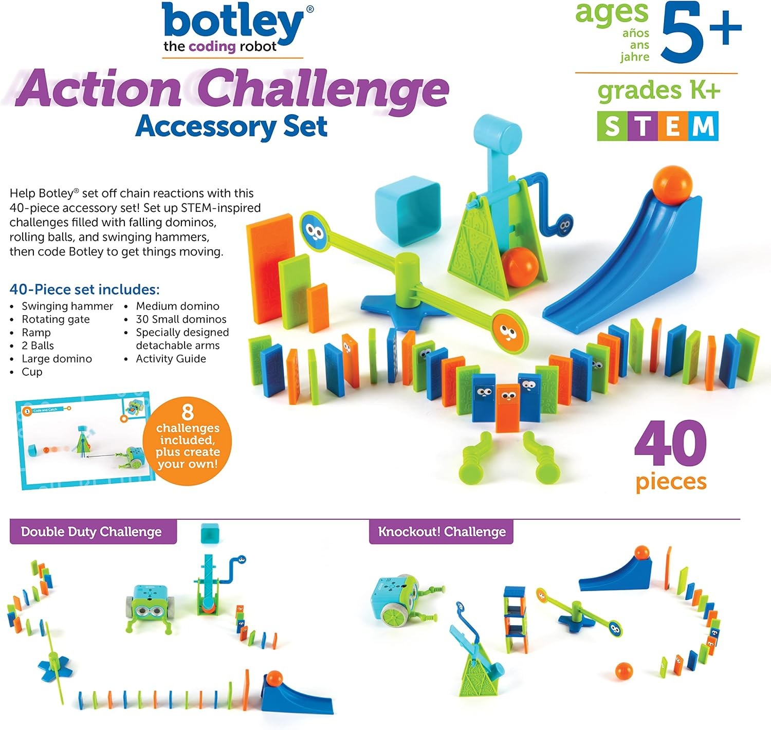 Learning Resources Botley Coding Robot Kit Action Medium, Multicolor