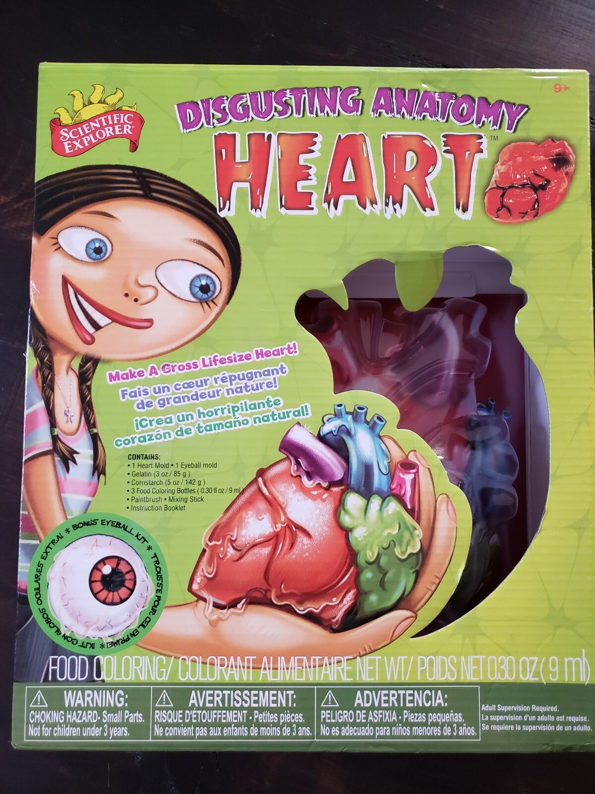 Scientific Explorer Disgusting Anatomy Heart and Eye mold Brand New