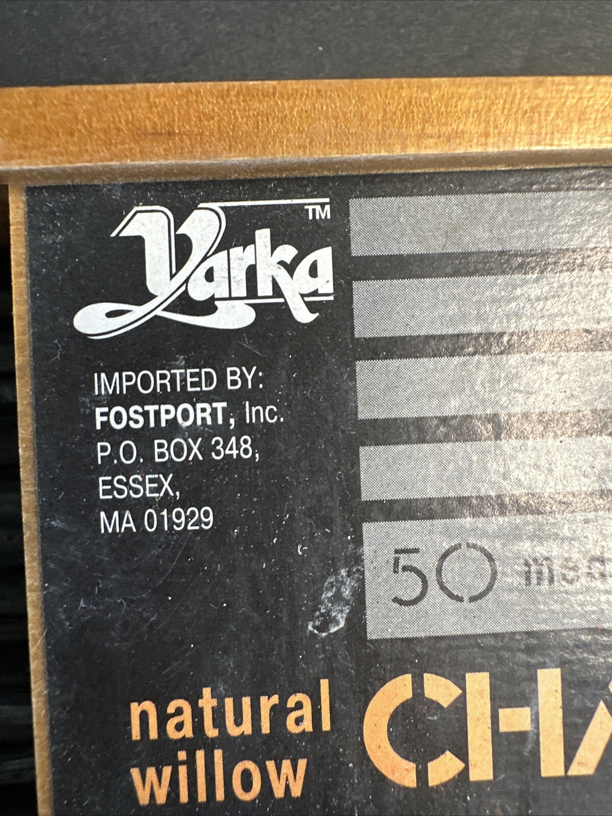 Yarka Willow 50 Medium Soft Thin Round Natural Charcoal Sticks Wood Box Vintage