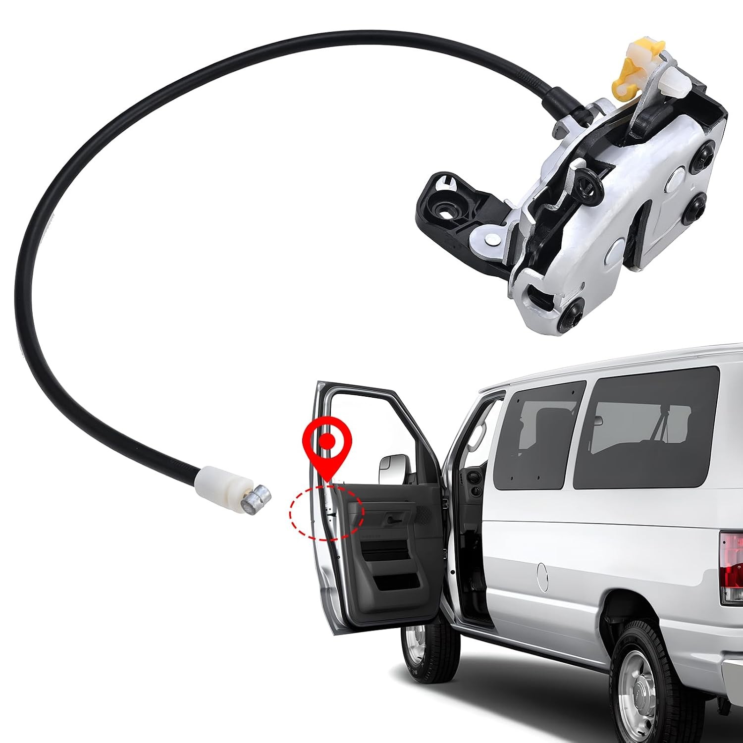 Front Left Driver Side Door Lock Latch Assembly Compatible with 1996-2019 Ford E