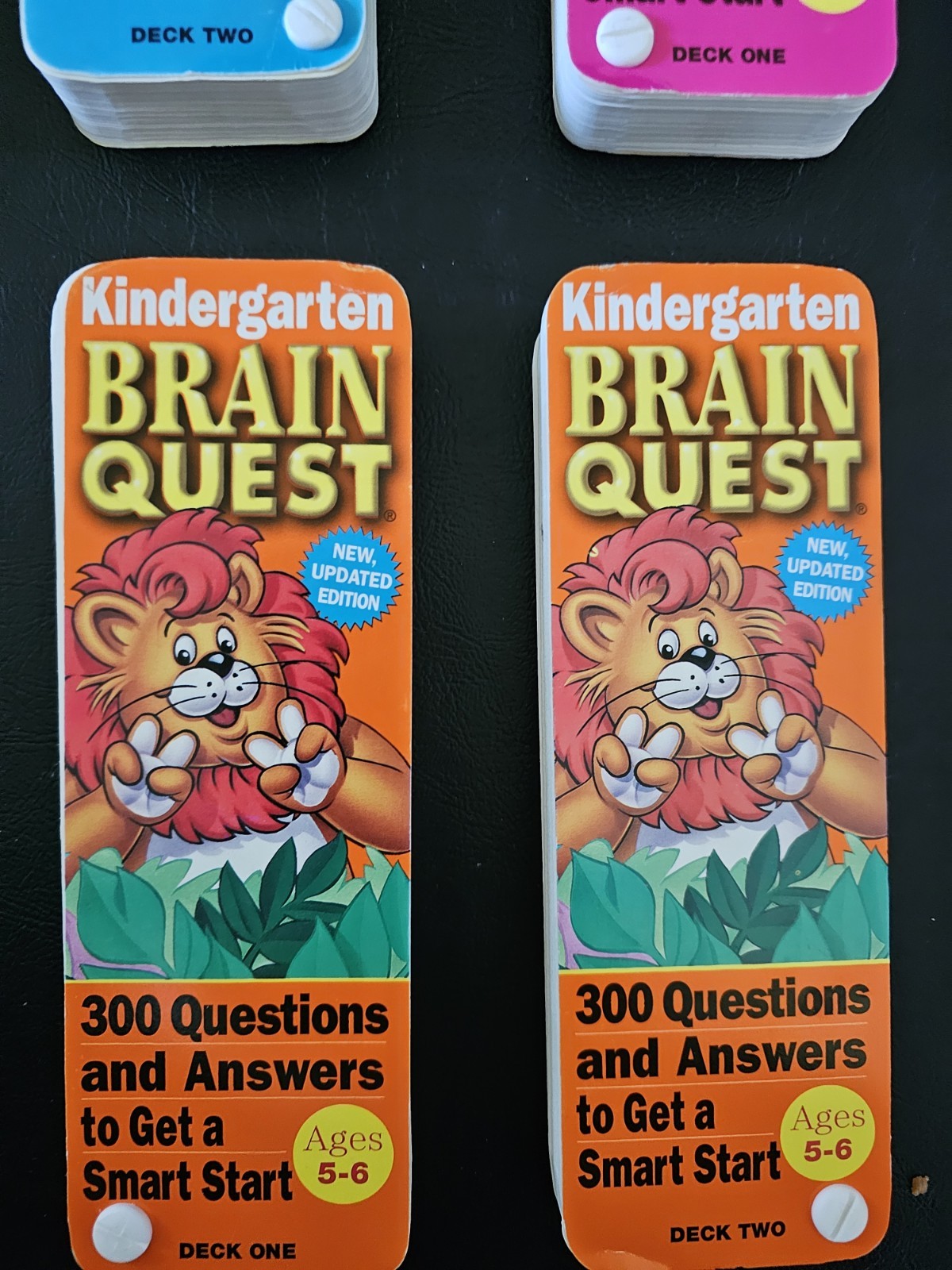 Brain Quest Lot 3 Sets: Threes, Preschool, Kindergarten (Ages 3-6) Decks 1 & 2