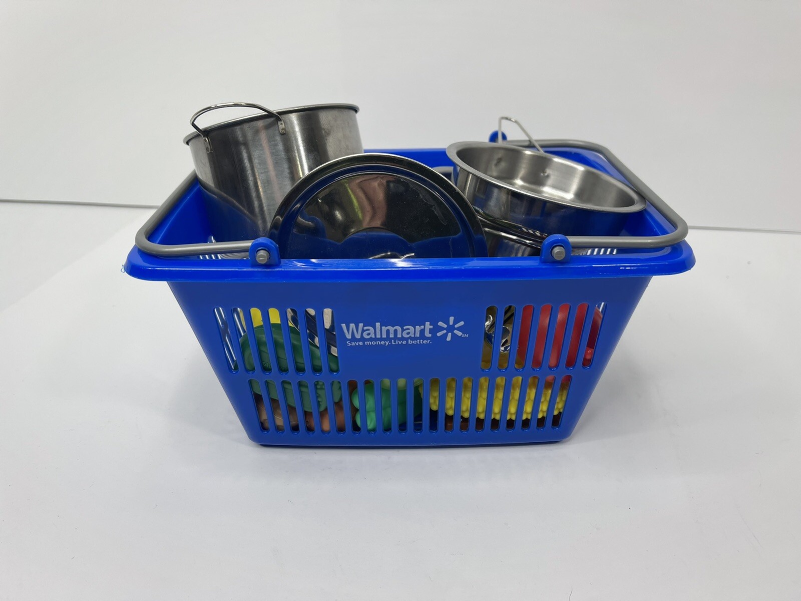 27 Piece Play Food Set Walmart Shopping Basket Imagine Ages 3+ VGC!