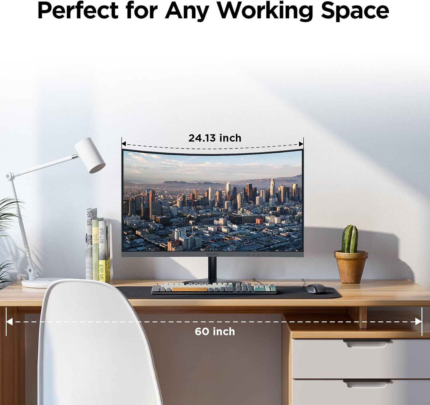 KOORUI 27 Inch Curved Monitor FHD 1080P 75Hz Gaming Monitors Computer Monitor