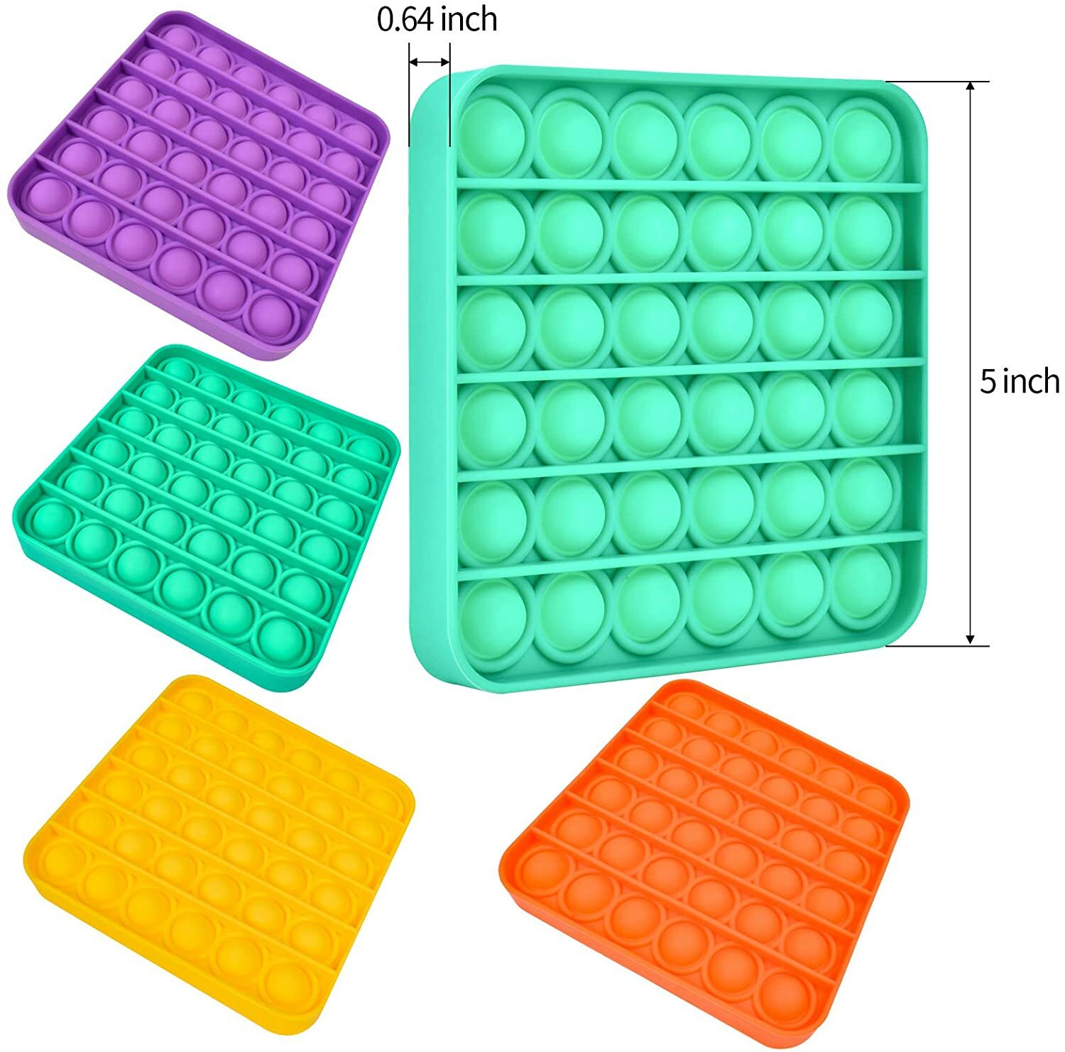 Push Pop Silicone Sensory Fidget Toy Office Anxiety Stress Relief Bubble Game