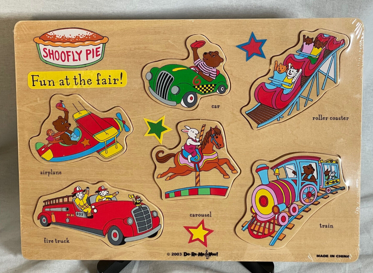 Kindermusik Do-Re-Me & You Childrens Wooden Puzzle Fun At The Fair 6 Pieces NEW