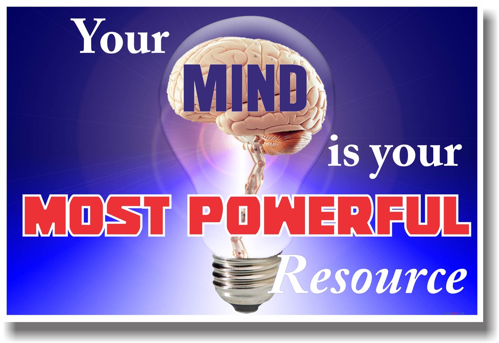 Your Mind is Your Most Powerful Resource – NEW Motivational Classroom POSTER