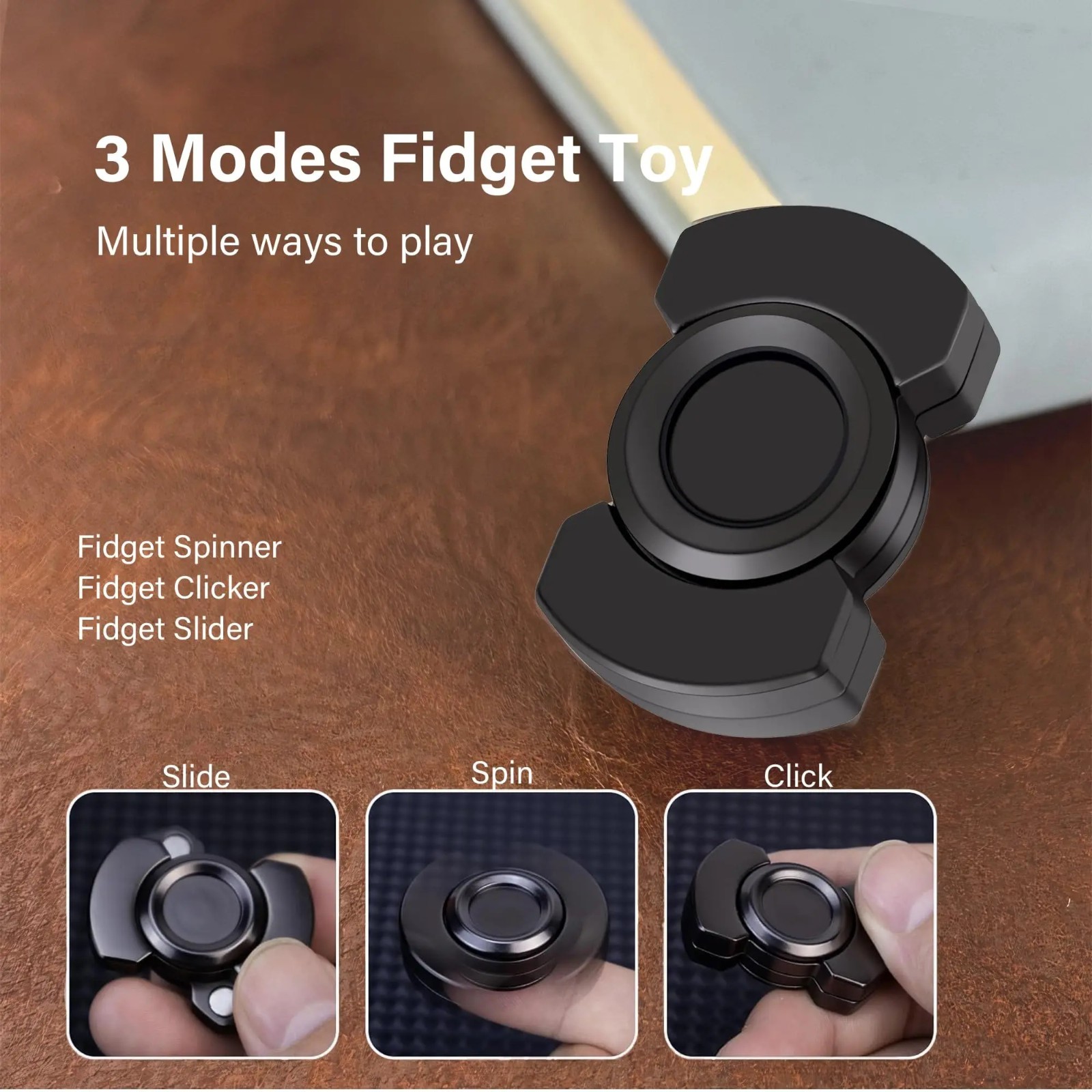 Magnetic Slider Fidget Toy EDC Spinner Anti Stress Anxiety Relief Adult.