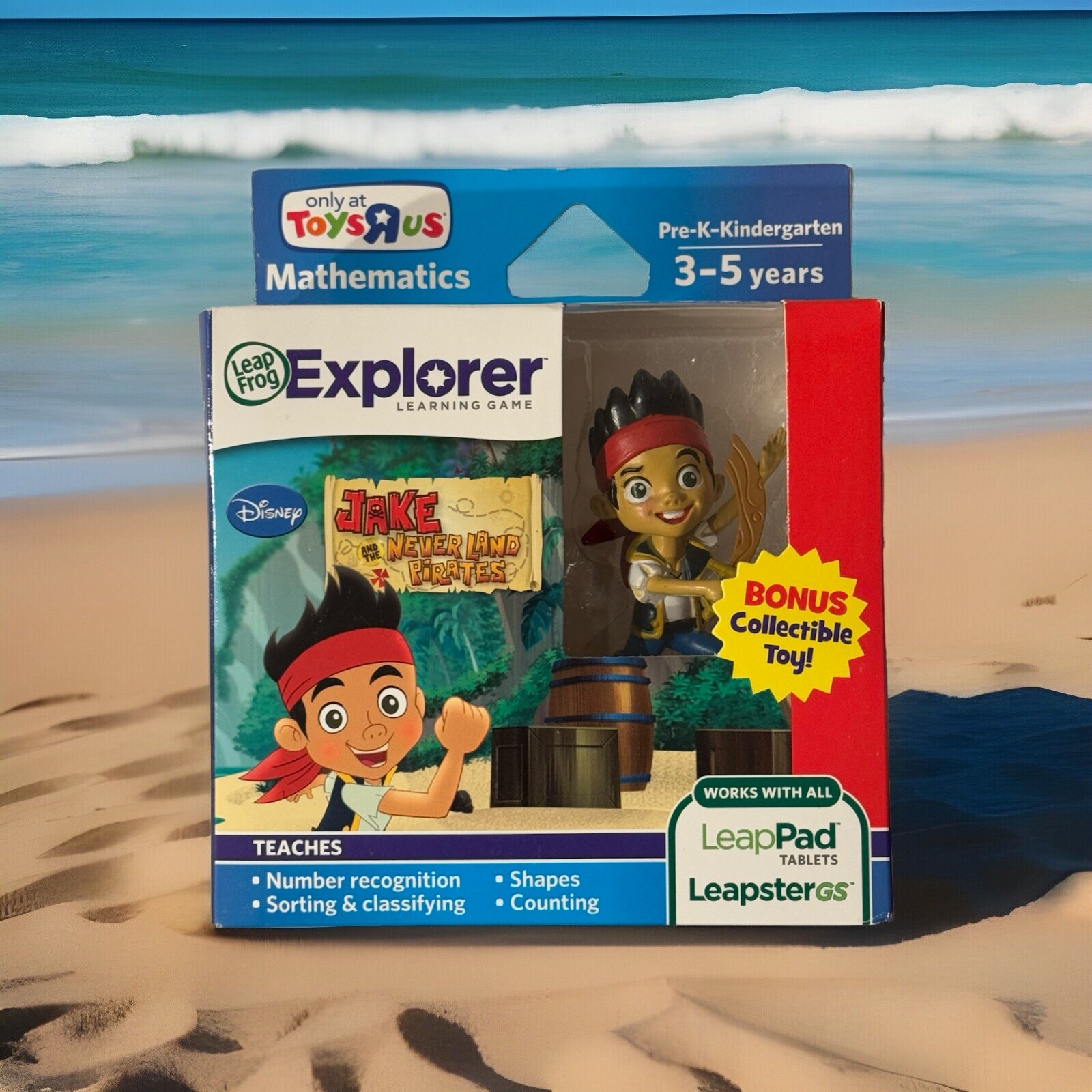 Brand NEW LeapFrog Jake & The Never Land Pirates Learning Game With JAKE FIGURE