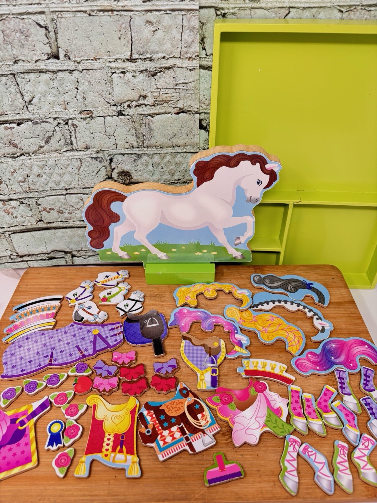 MELISSA & DOUG My Horse Clover Magnetic Dress Up Wooden Pretend Play Complete