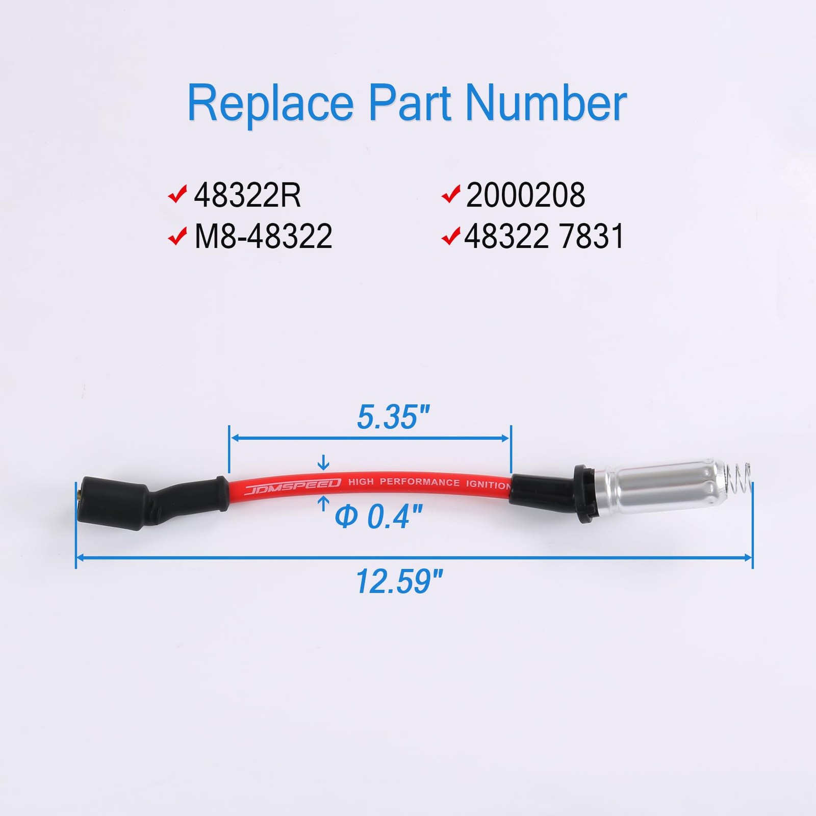 JDMSPEED High Performance Spark Plug Ignition Wire for 2000-2009 Chevy GMC V8