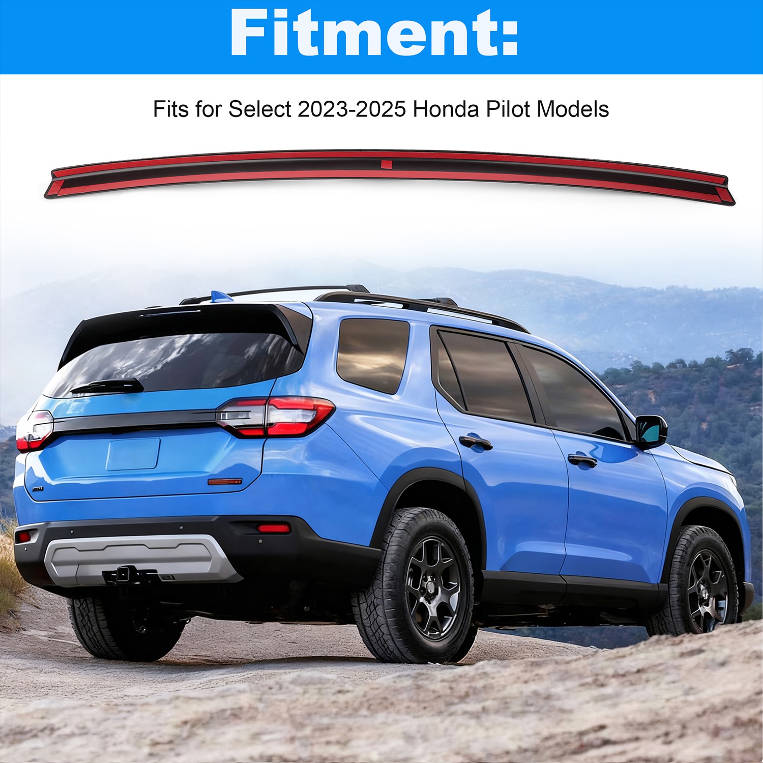 For 2023-2025 Honda Pilot Models Rear Bumper Protector Guard,Anti-Scratch -Black