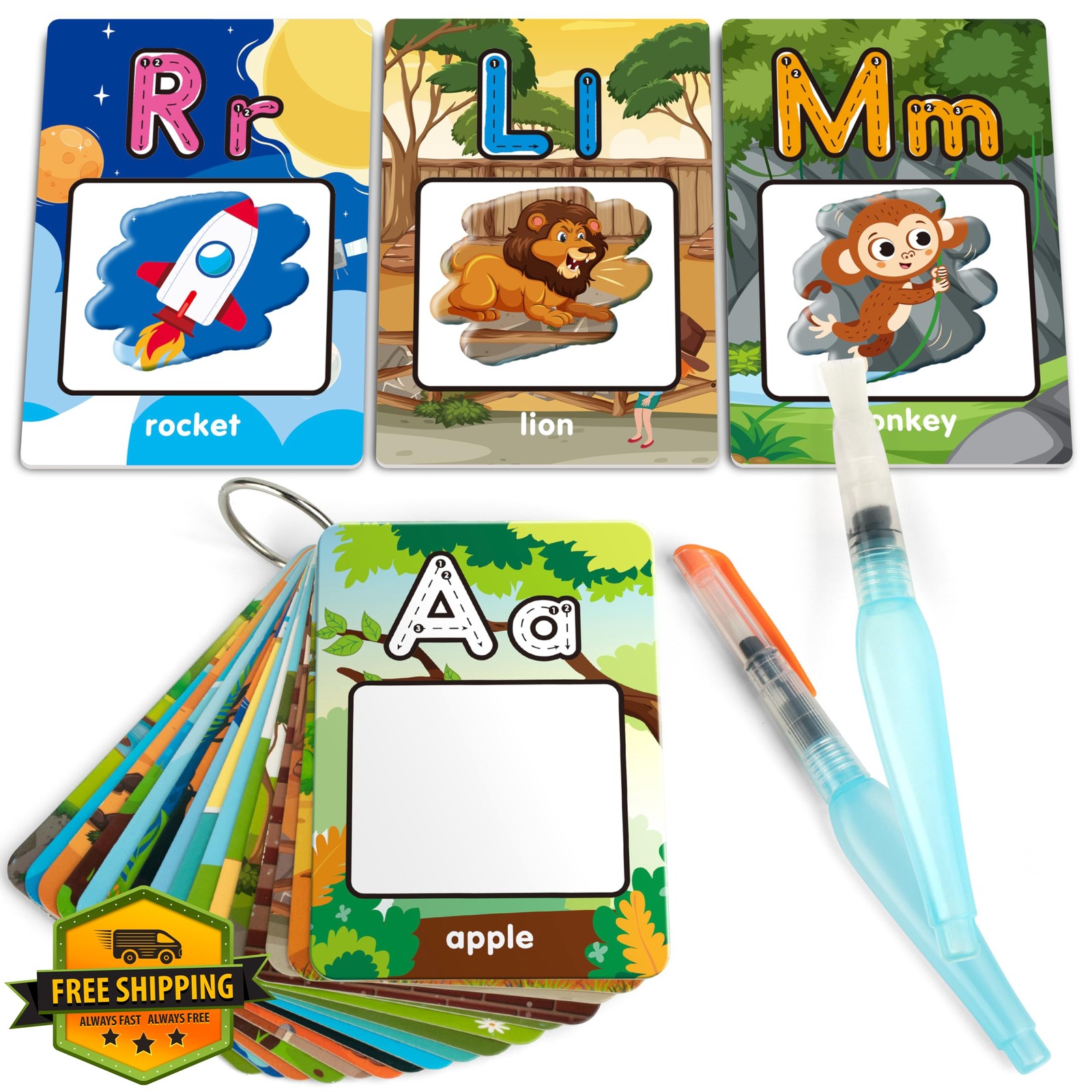 Coogam Water Coloring Alphabet Cards ABC Learning Toy