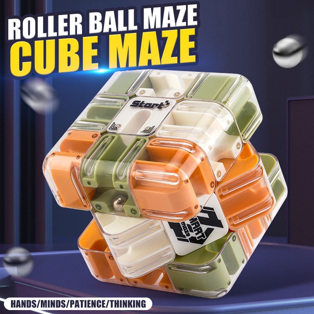Puzzle Maze Cube,Large Labyrinth 3D Puzzle Maze Cube,Engaging Brain Teaser Toy