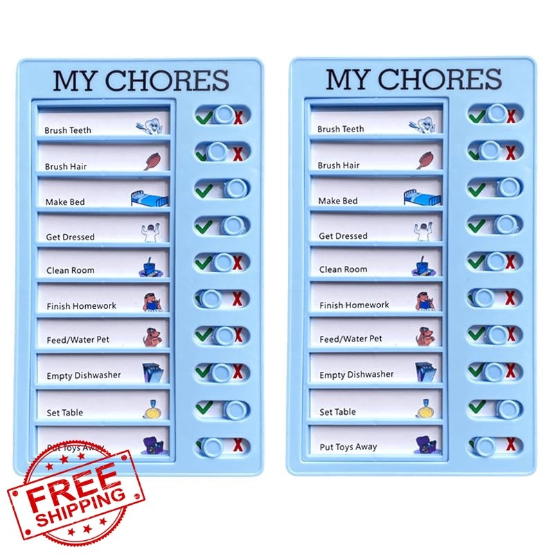 ZHU IN SY Chore Chart Adults Kids 2 Blue