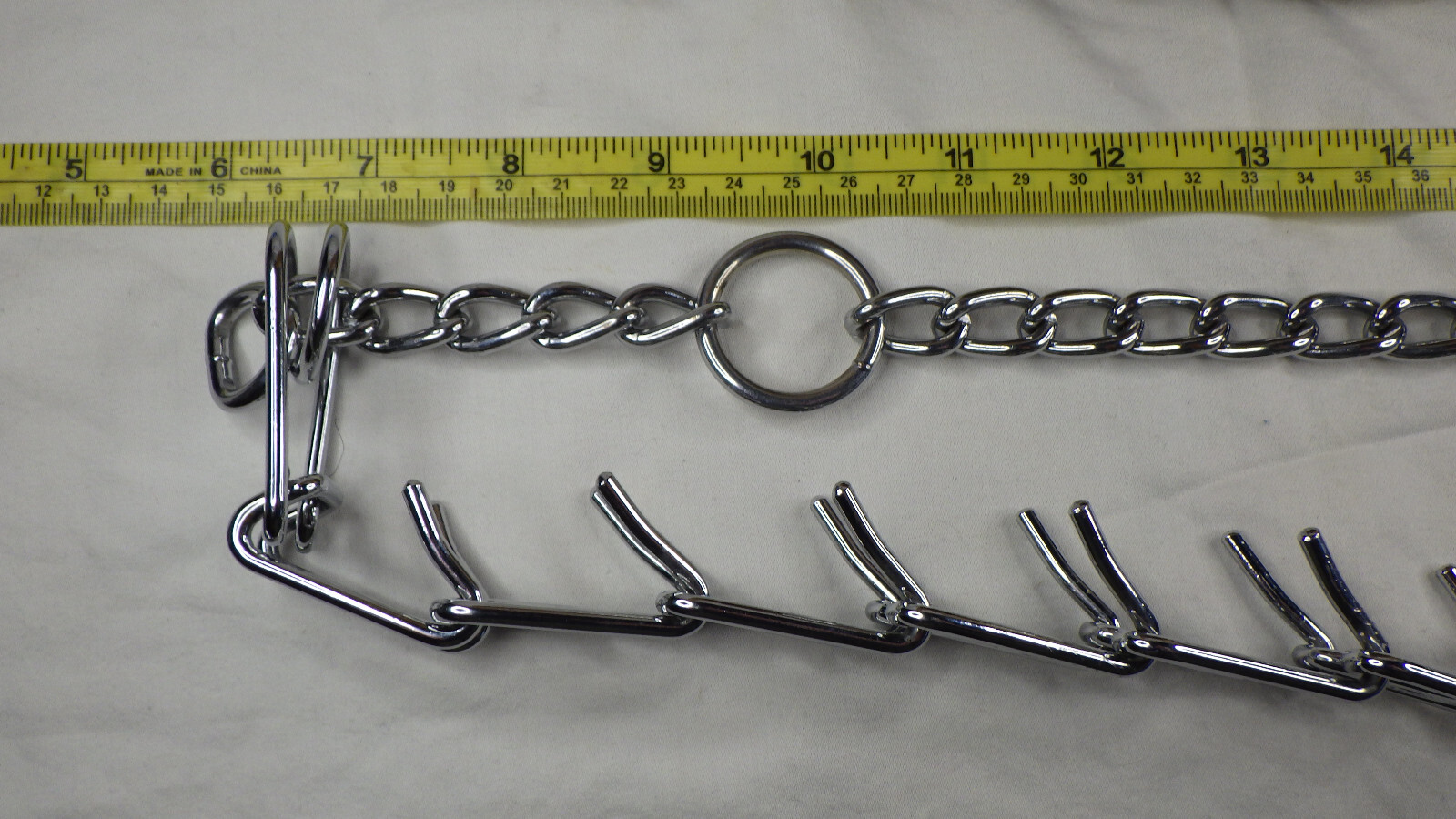 Double Adjustable Prong Dog Choke Chain Training Collar with Quick Release Clamp