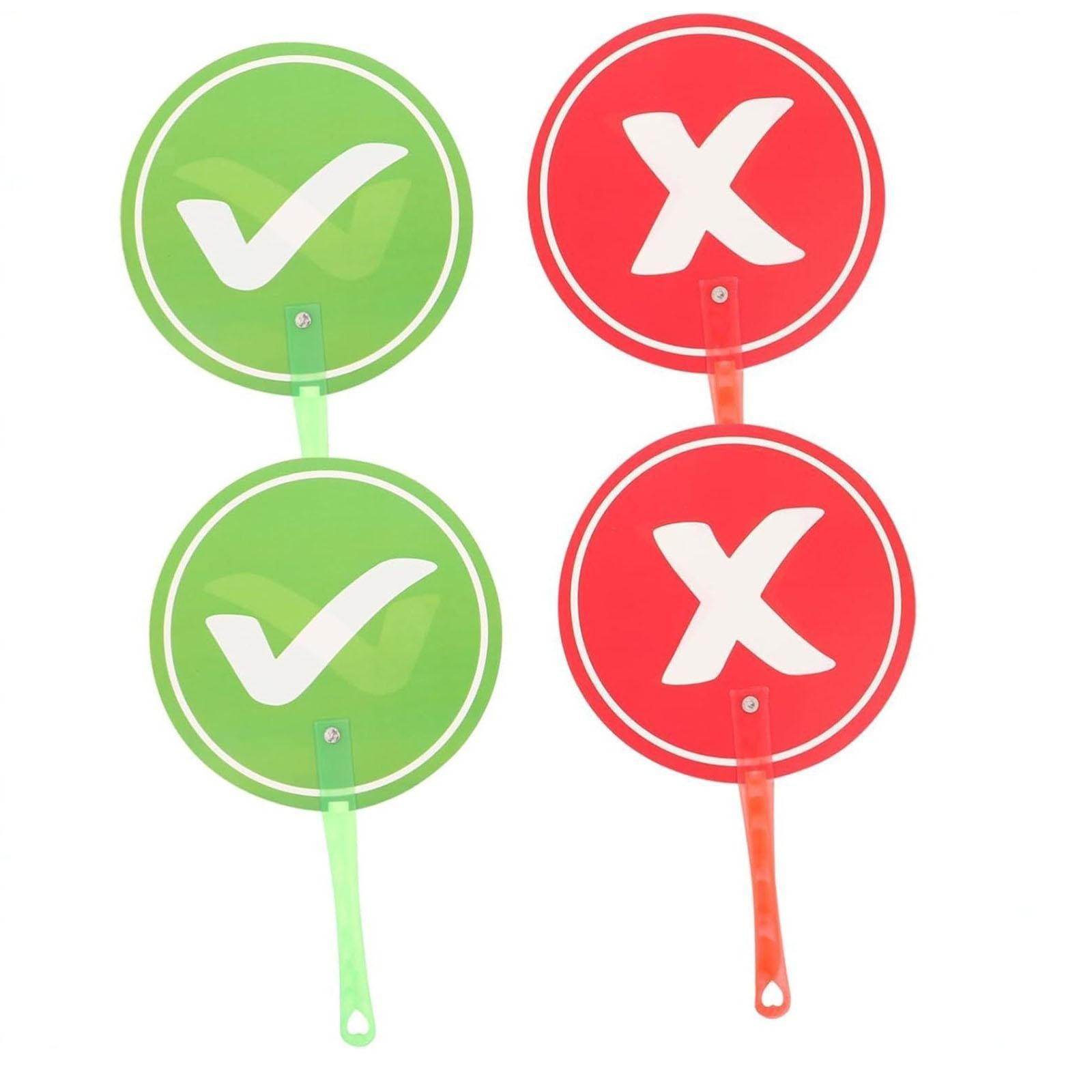 10Pcs Voting Paddles Yes No Paddles Interactive Tool Lightweight Portable True