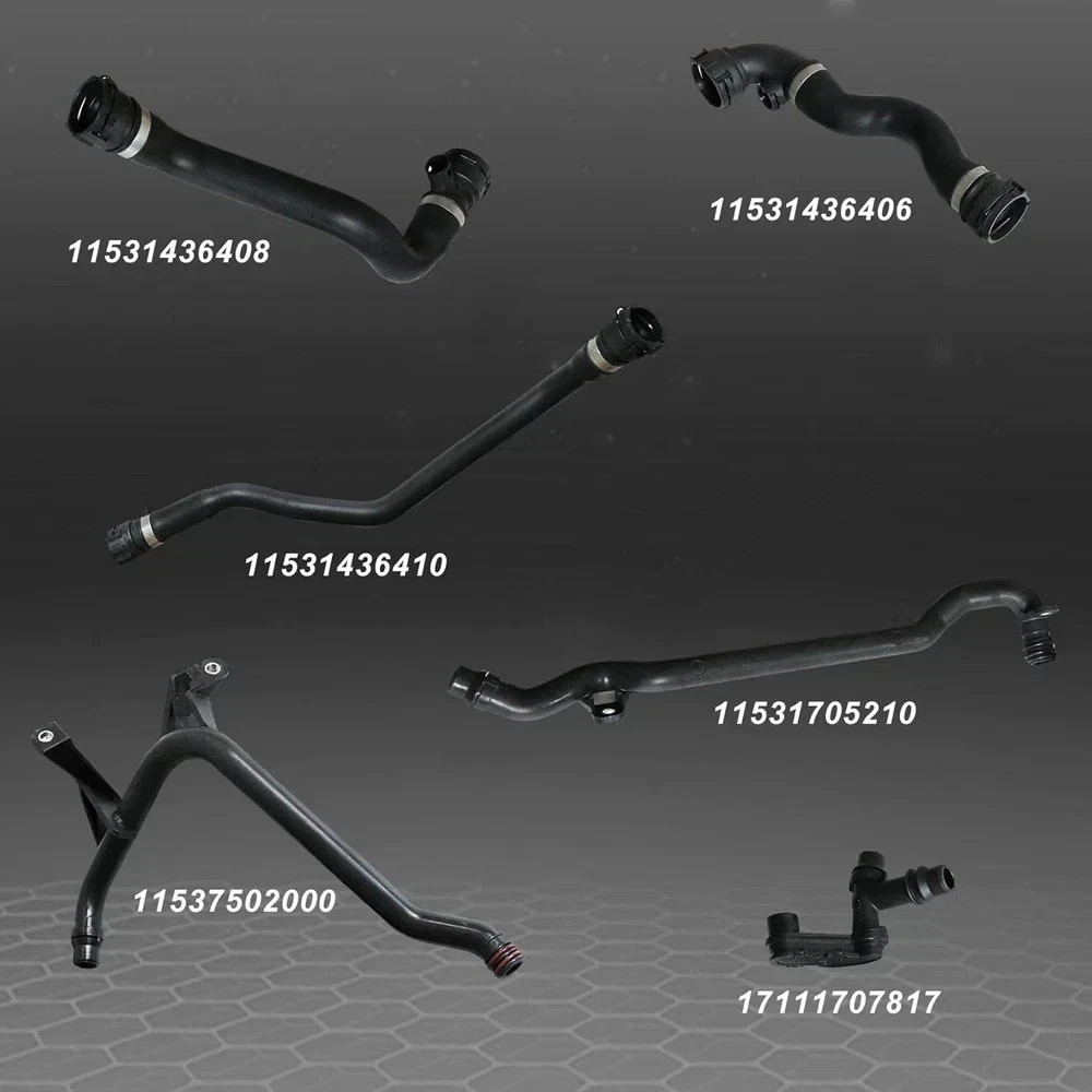 FZJDSD 7Pcs Set Expansion Tank Coolant Radiator Hose Kit Compatible with BMW