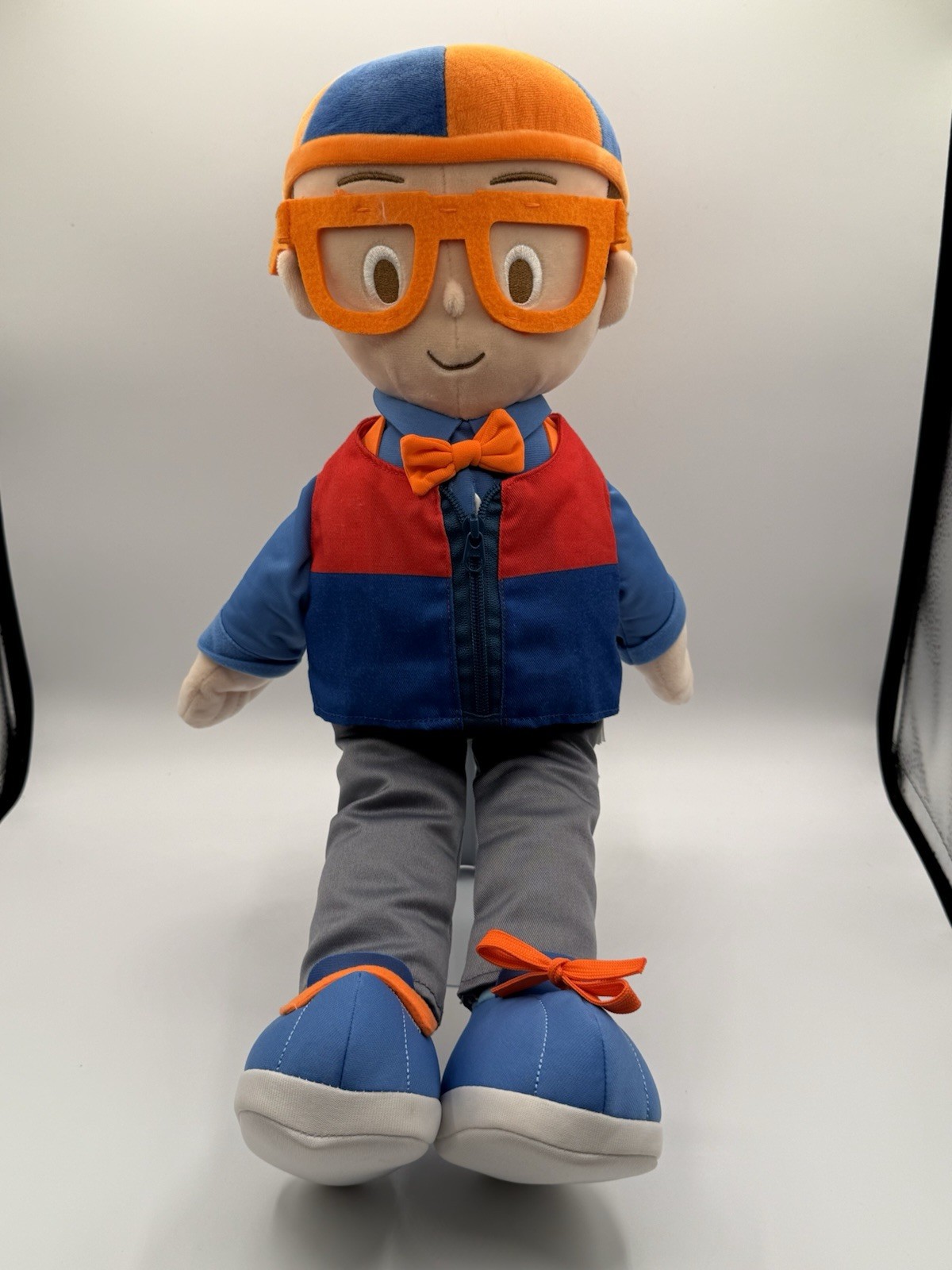 20” Talking Blippi Get Ready and Play Plush Doll Dress Up with Sounds Toy Works