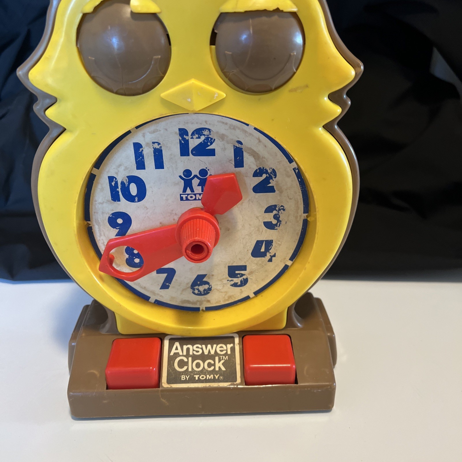 Vintage Tomy Owl Answer Clock 1975 Education Toy Works