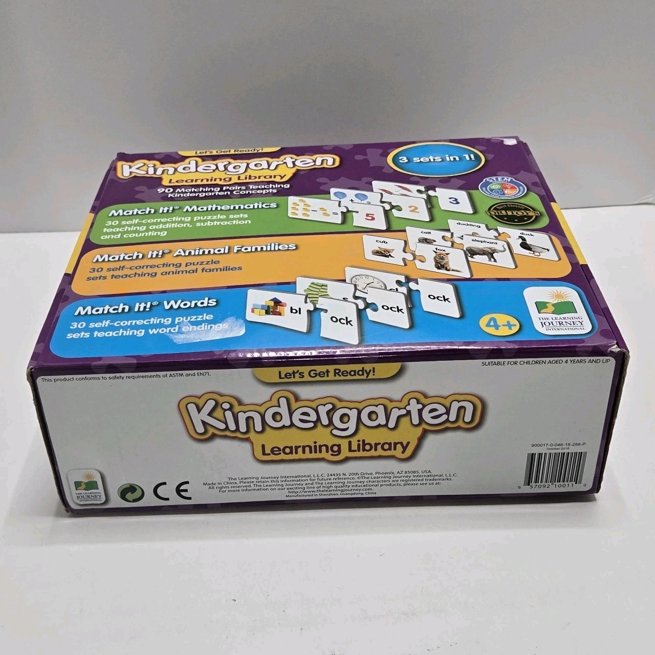 The Learning Journey Kindergarten Learning Library Match It! 3 Sets in 1 90 Pair