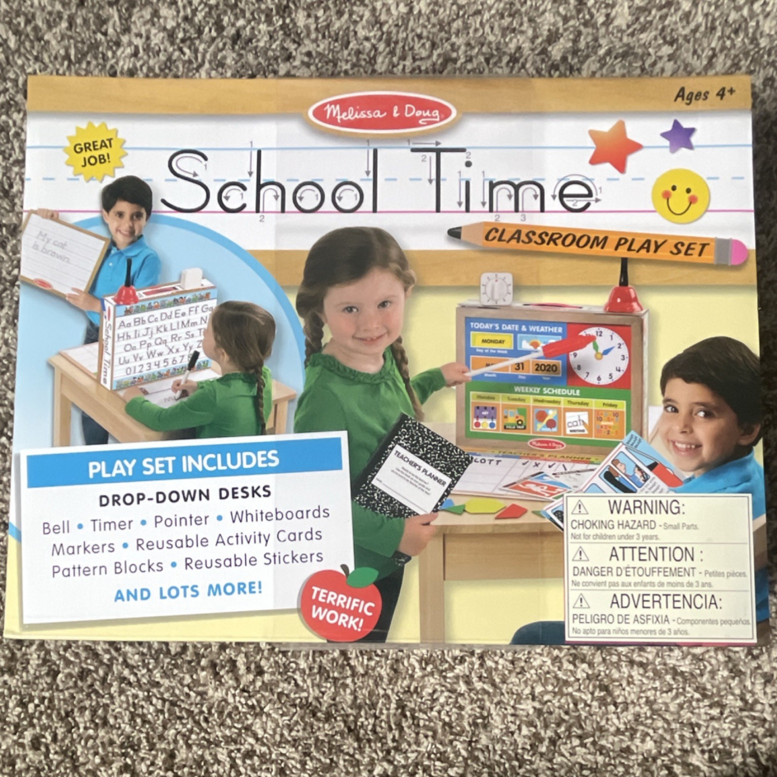 Melissa and Doug School Time Classroom Play Set-4-8 yrs BRAND NEW!