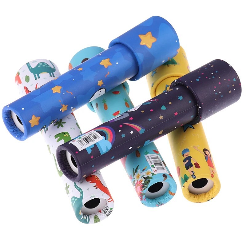 Interactive Rotating Kaleidoscope Classic Educational Toy for Kids Imaginative C