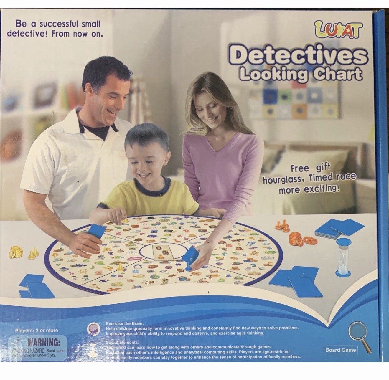 LUKAT Detectives Looking Chart Board Game Puzzle Brain Training Education