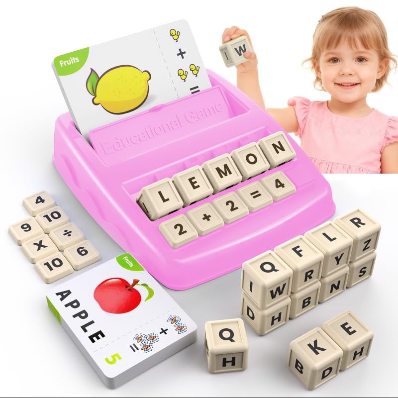 Educational Toys for Kids Ages 3-8, Matching Letter Spelling Game ABC Learning,