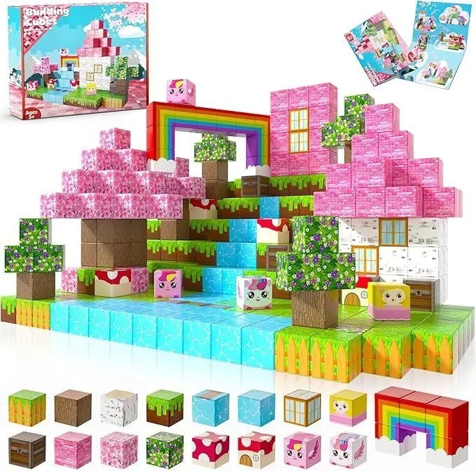 100PCS Magnetic Blocks Building Toy STEM Montessori Kids Ages 3-10 Set