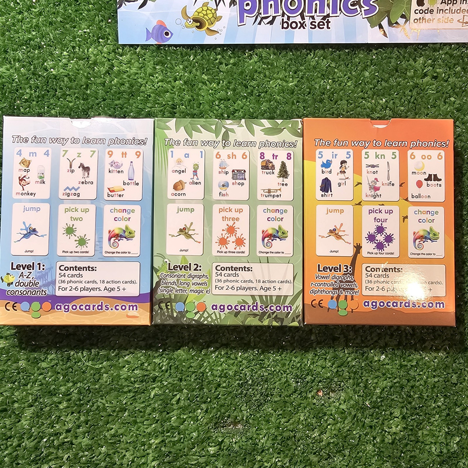 AGO QnA ESL Card Game for Learning English. 3 Level Box Set. Practice English…
