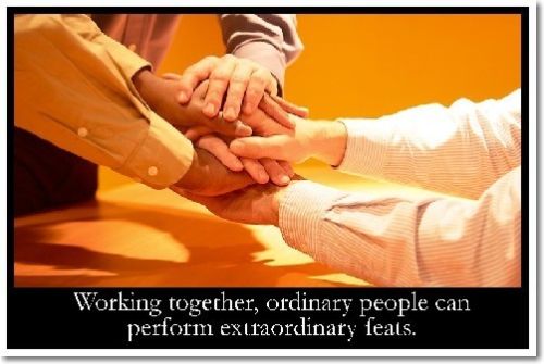 Working together – Classroom Motivational Teamwork POSTER