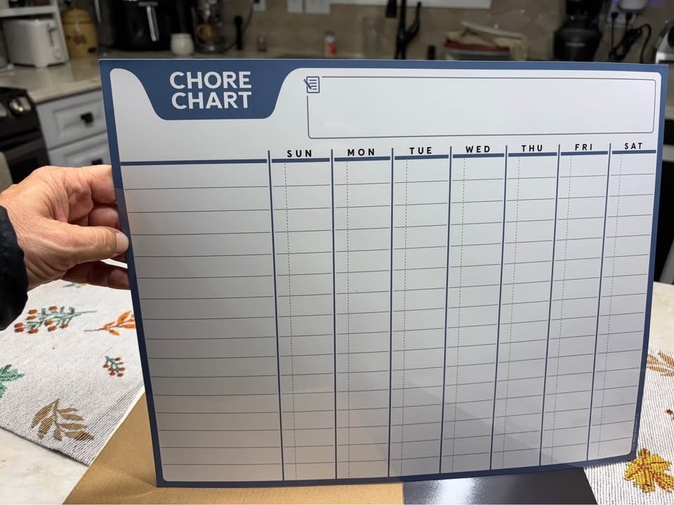 Magnetic Calendar and Chore Chart Set – includes 6 markers!