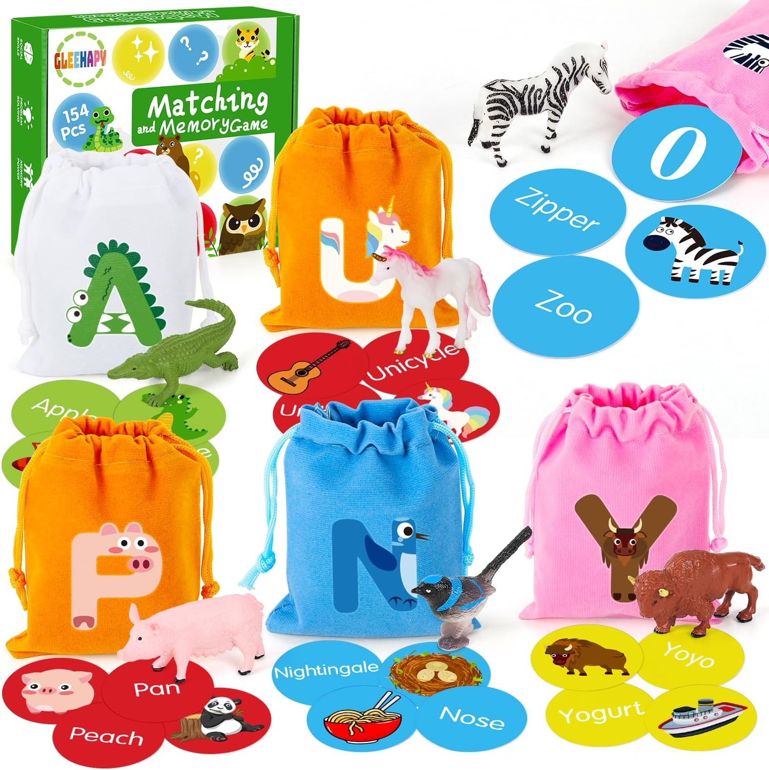 Alphabet Learning Toys for Toddlers, Word Work Small Group Set with 104 Phoni…