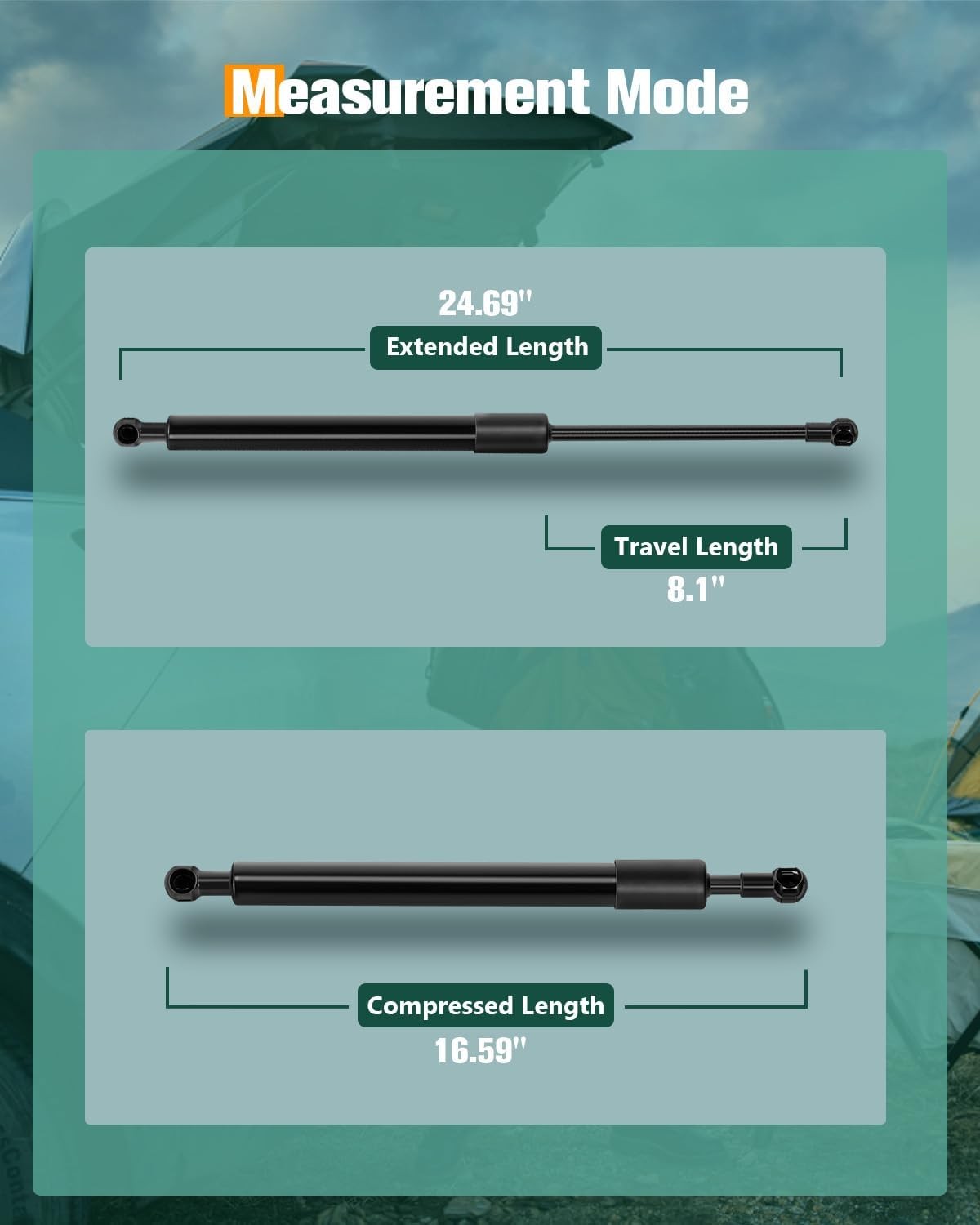 SCITOO Liftgate Window Glass Struts fit for Cadillac for Escalade 2000, Lift Sup