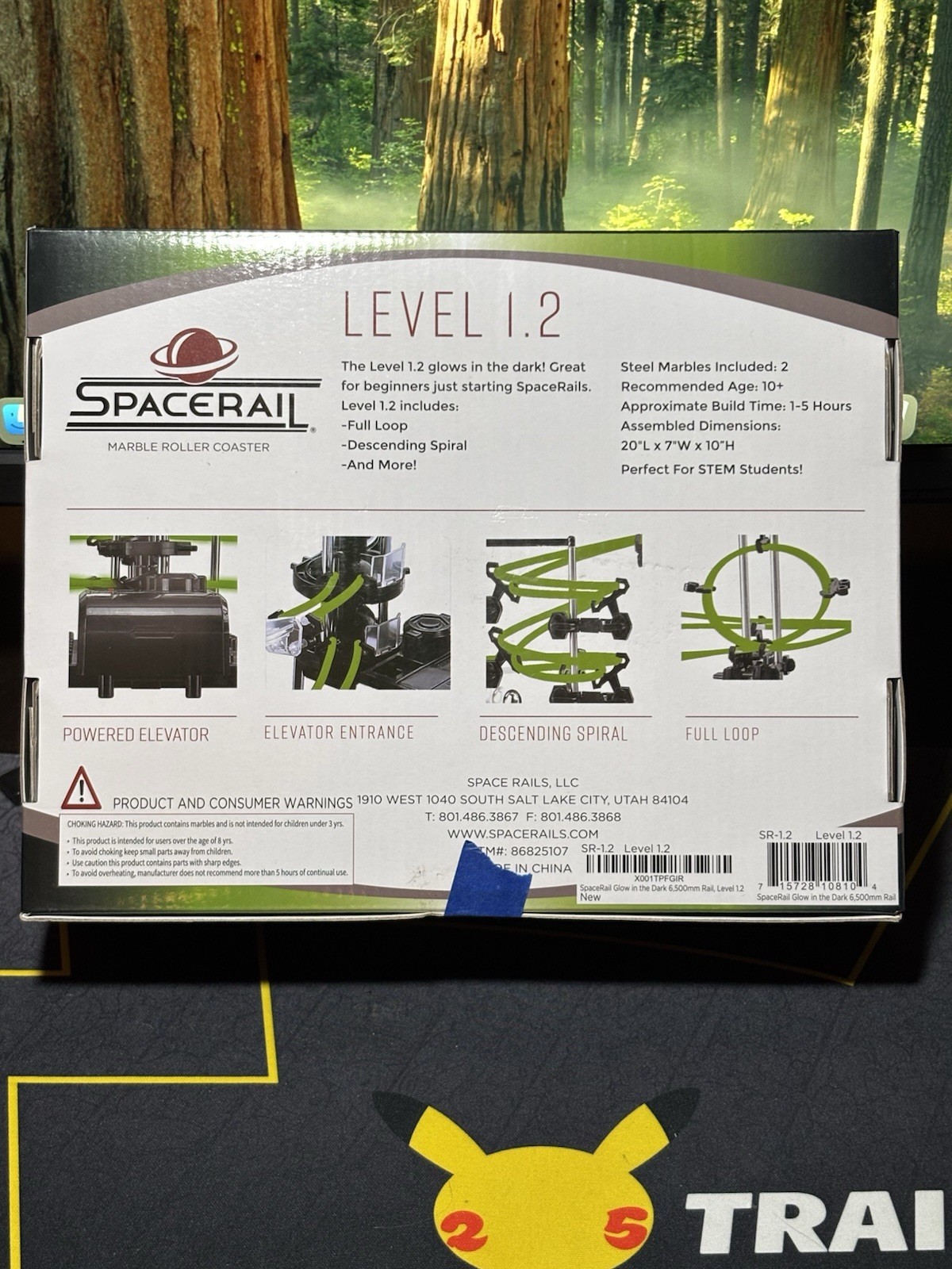 SpaceRail Marble Run Level 1.2 | Glow in the Dark Pre Owned