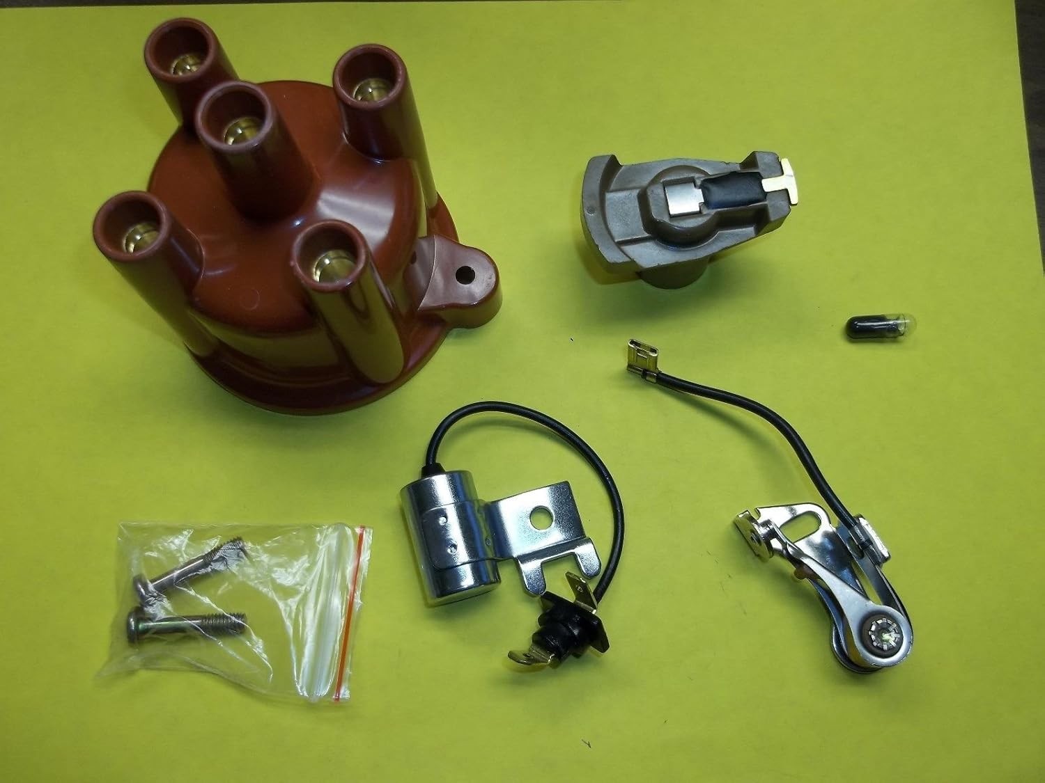 BB Volvo Penta 4 Cylinder Tune Up Kit Points Condenser Rotor Distributor Cap