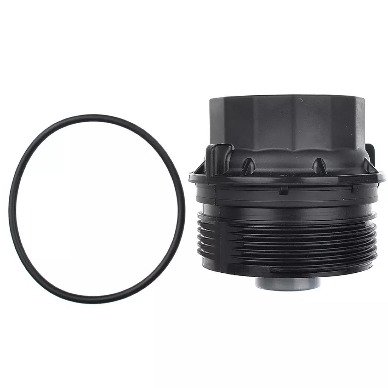 1.8L Engine Oil Filter Housing Cover Cap Assembly Compatible with Black