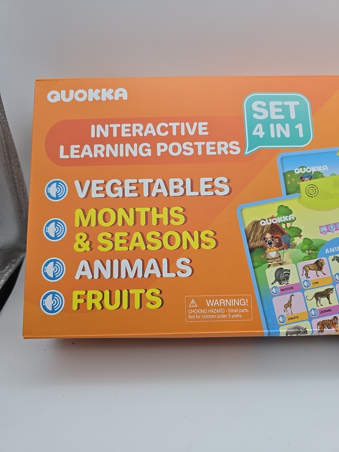 QUOKKA Interactive Learning Posters 4 In 1 Set Homeschooling Preschool School